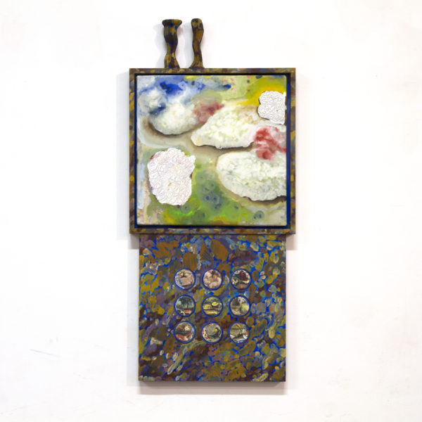 HBD S4 15, 2021, 74x34x3 cm, Acrylic on wood, 3D print, AI image.